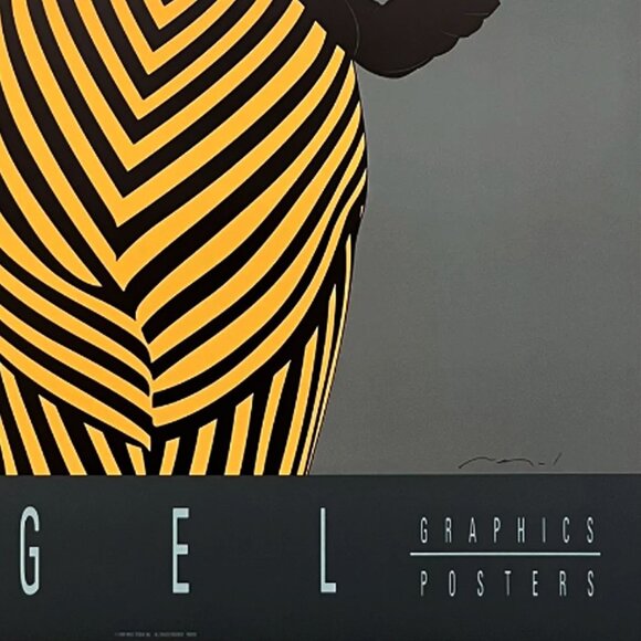 1990s Gorgeous Patrick Nagel Art Poster by Nagel Studio Inc. Made in USA - Picture 5 of 6